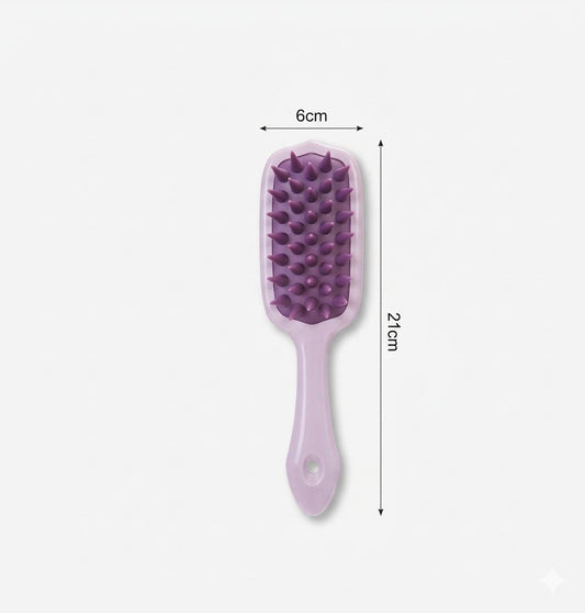cepillo de pelo de silicona, peine para masaje del cuero cabelludo, logotipo personalizado, paleta